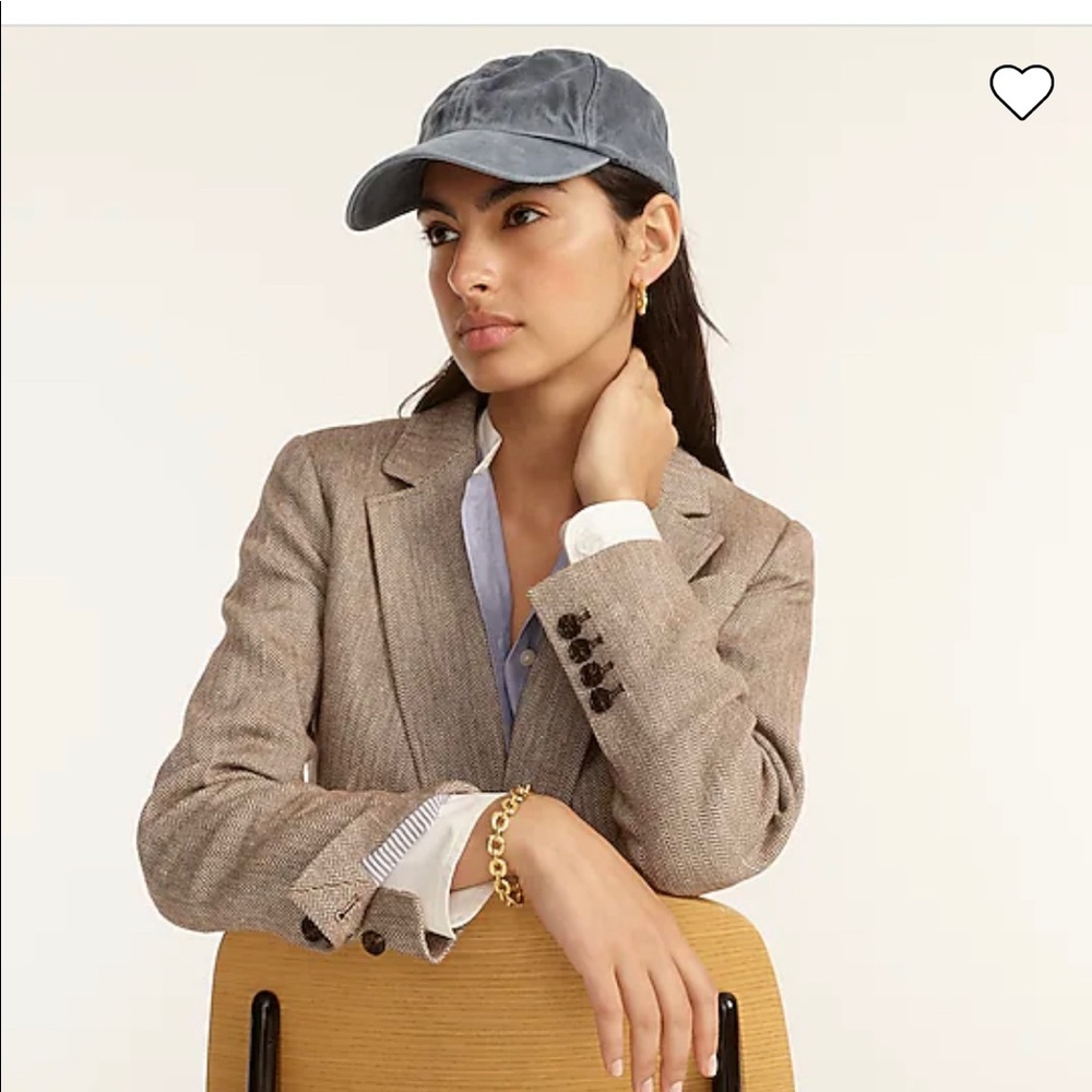 NWT jcrew linen cotton blazer coat